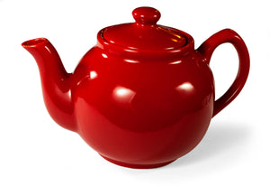Maison Plus Stoneware Teapot 6-Cup, Red
