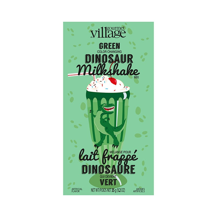 Gourmet Village Colour-Changing Milkshake Drink Mix, Green Dinosaur