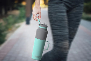 Asobu Twin Pack Water Bottle & Travel Mug 560ml, Mint Green