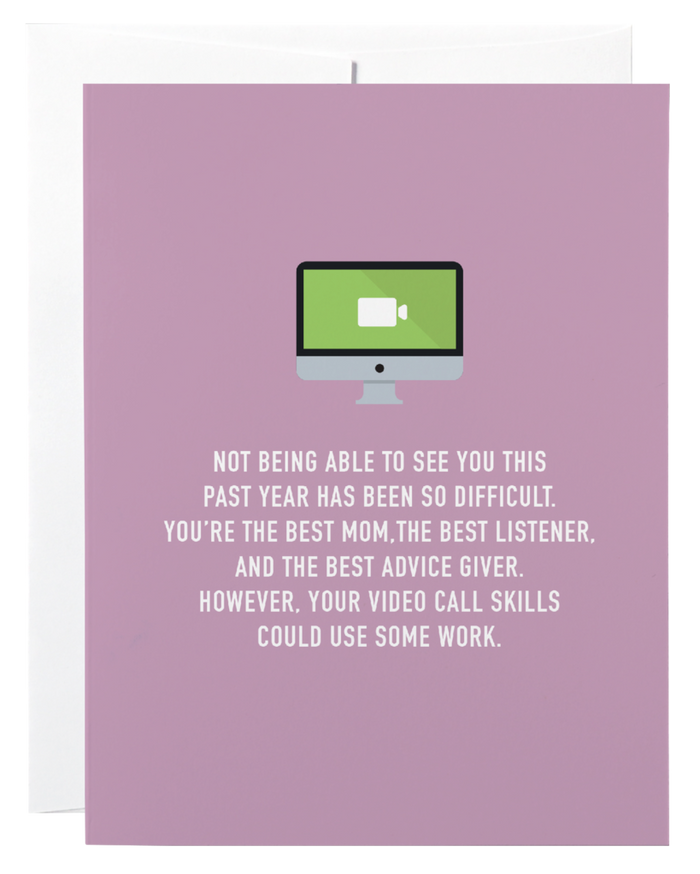 Classy Cards Greeting Card, Video Call Mom
