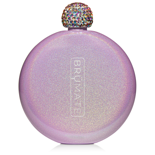 BruMate Glitter Flask 5oz, Glitter Violet