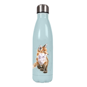 Wrendale Designs Water Bottle 500 ml, 'Contentment' Foxes