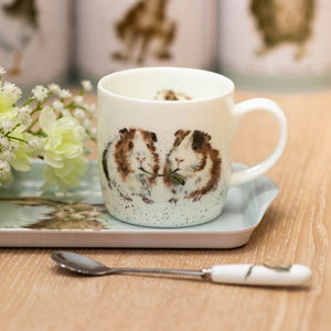Wrendale Designs Mug 11oz, Guinea Pigs 'Lettuce Be Friends'