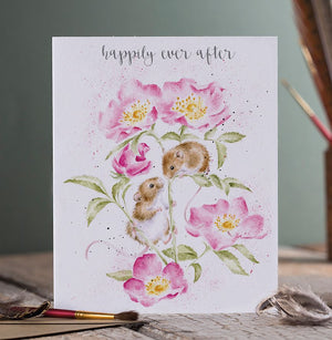 Wrendale Designs Greeting Card, Wedding 'Happily Ever After' Mice