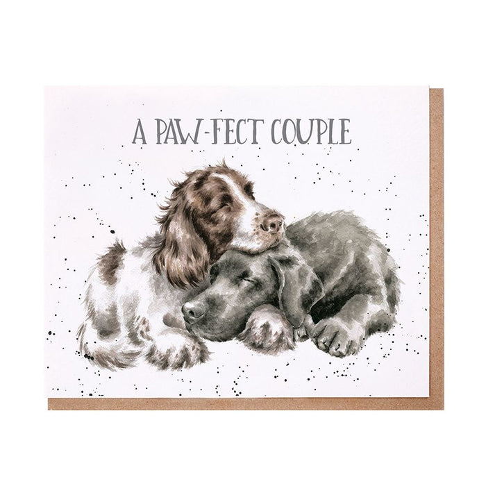 Wrendale Designs Greeting Card, Wedding 'A Paw-Fect Couple' Dogs