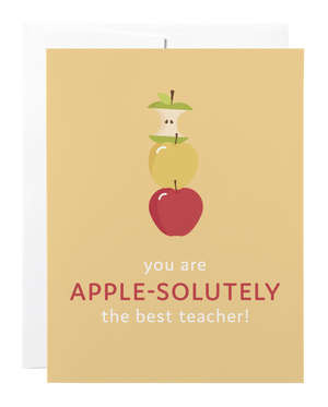 Classy Cards Greeting Card, Apple-Solutely