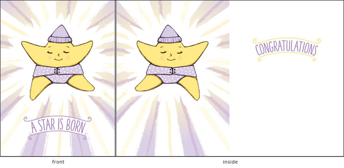 Little Jeanie Greeting Card, Baby Little Star