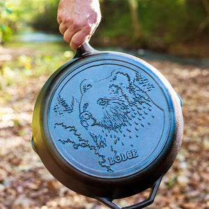 Lodge Cast Iron Skillet 12 Inch, Bear