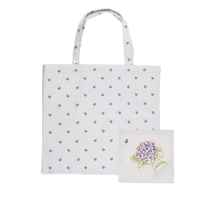 Wrendale Designs Foldable Shopping Bag, 'Hydrangea'