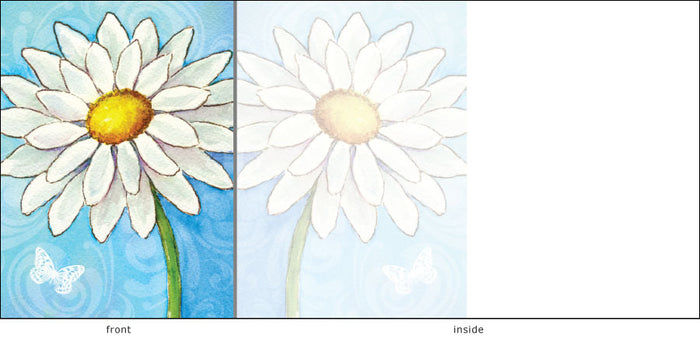 Little Jeanie Greeting Card, Blank Daisy