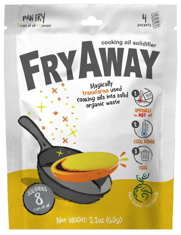 FryAway Cooking Oil Solidifier, Pan Fry Packet