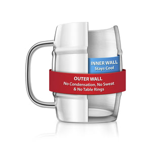 Final Touch Double-Wall Beer Keg Mug