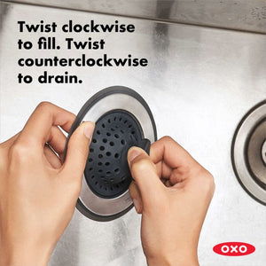 OXO 2-in-1 Silicone Sink Strainer with Stopper