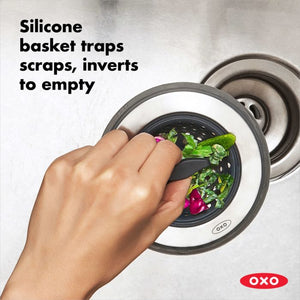 OXO 2-in-1 Silicone Sink Strainer with Stopper