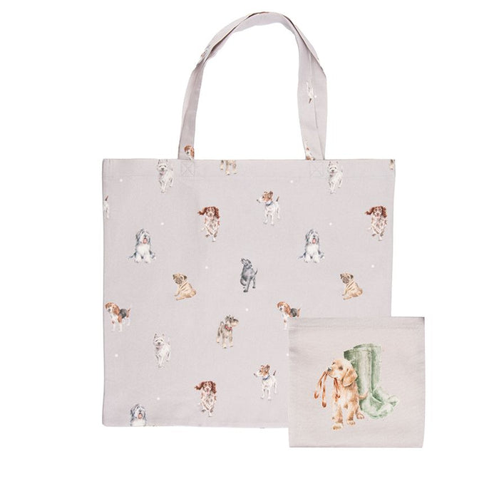 Wrendale Designs Foldable Shopping Bag, 'A Dog's Life'