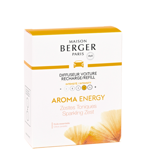 Maison Berger Car Diffuser Refill, Aroma Energy Sparkling Zest