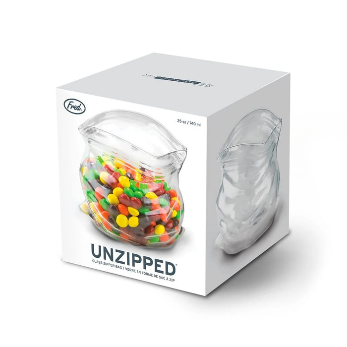 FRED Glass Candy Bowl "Unzipped"