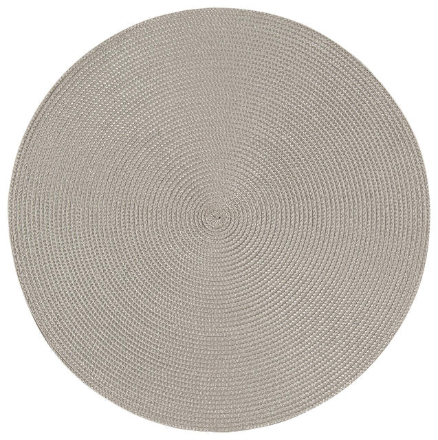Danica Now Designs Disko Round Placemat, Cobblestone Grey