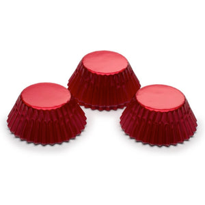 Fox Run Mini Foil Baking Cups, Red