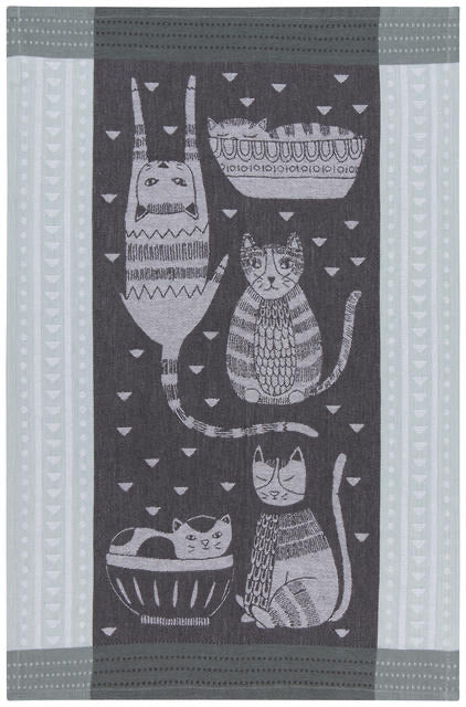 Danica Jubilee Jacquard Tea Towel, Purr Party Cats