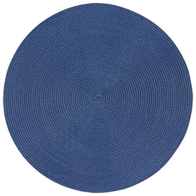 Danica Now Designs Disko Round Placemat, Indigo Blue
