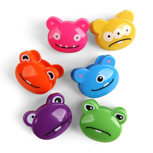 Kikkerland Bag Clips Set of 6, Crazy Monsters