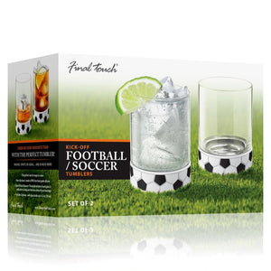 Final Touch DOF Glass Set of 2, Soccer