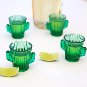 Kikkerland Shot Glasses Set of 4, Cactus