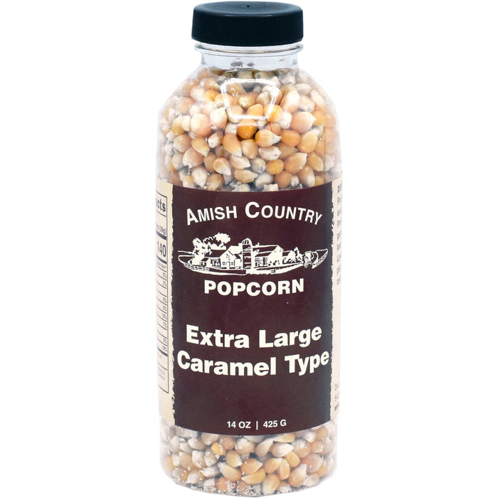 Amish Country Popcorn 14 oz Bottle, Extra Large Caramel