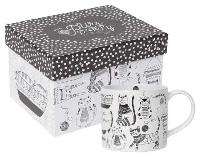 Danica Jubilee Mug in Box, Purr Party Cats