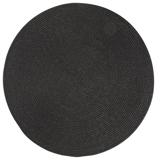 Danica Now Designs Disko Round Placemat, Black