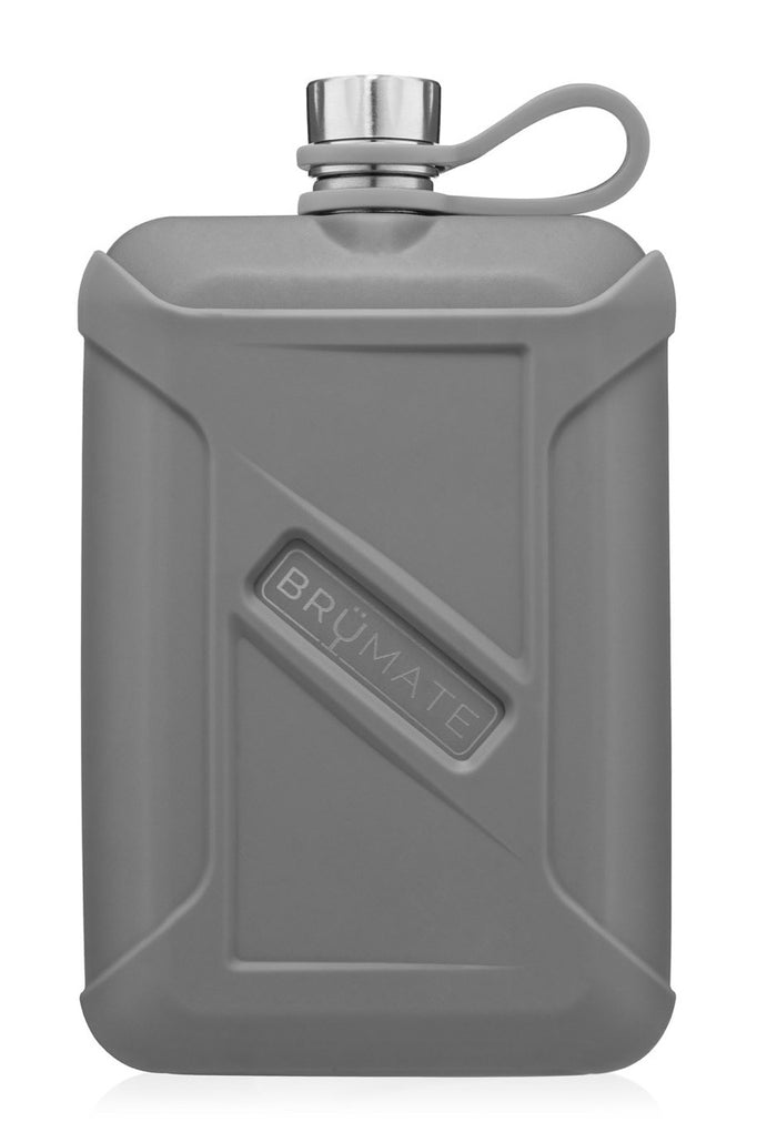 BruMate Liquor Canteen 8oz, Matte Grey