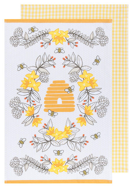 Danica Now Designs Tea Towel Set of 2, Bees