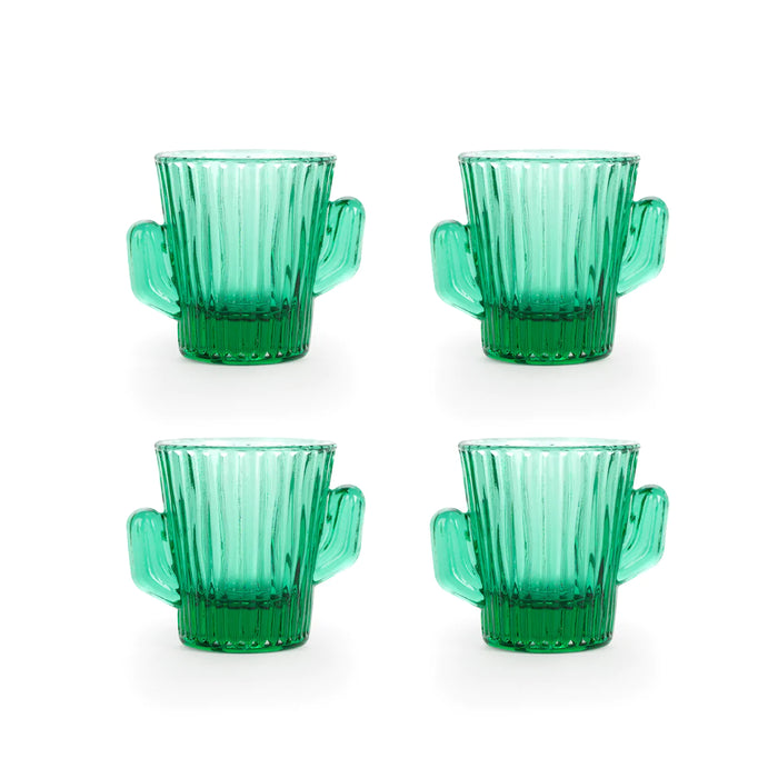 Kikkerland Shot Glasses Set of 4, Cactus