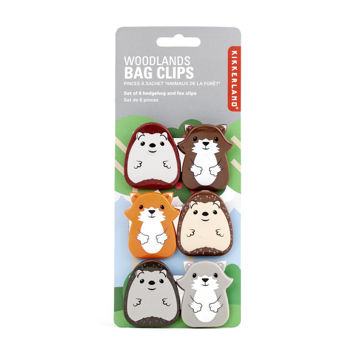 Kikkerland Woodland Bag Clips Set of 6