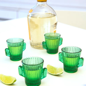 Kikkerland Shot Glasses Set of 4, Cactus