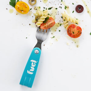 FUEL 2pc Foldable Cutlery Set, Tropical Blue