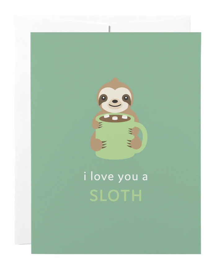 Classy Cards Greeting Card, Sloth