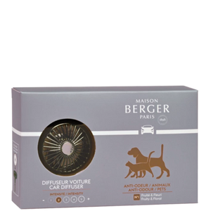 Maison Berger Car Diffuser Kit, Anti-Odor Pet Care