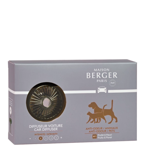 Maison Berger Car Diffuser Kit, Anti-Odor Pet Care