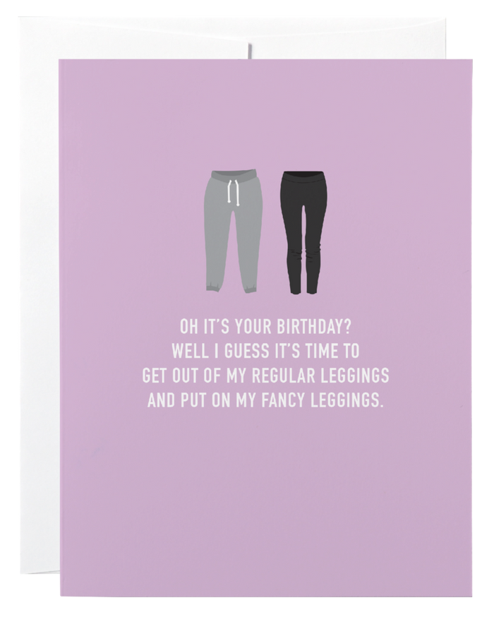 Classy Cards Greeting Card, Leggings (Birthday)