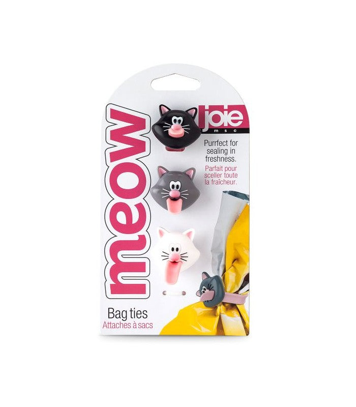 Joie Bag Ties Set of 3, Meow Cats