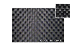 MacFab Euro Placemat, Black-Grey Check