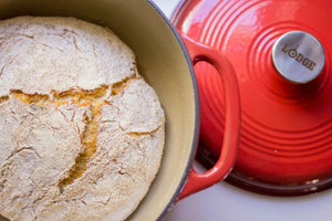 Lodge Cast Iron Enameled Round Dutch Oven 6qt, Red