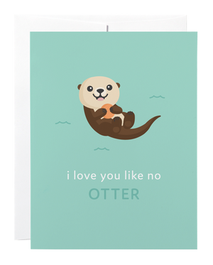 Classy Cards Greeting Card, No Otter