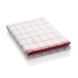 E-Cloth Tea Towel Classic Check (Red & White)