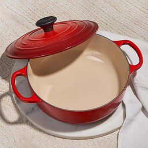 Le Creuset Shallow Round Dutch Oven 6.2L, White