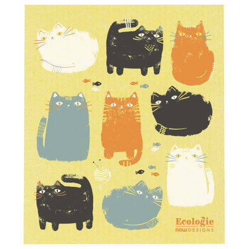 Danica Ecologie Swedish Dishcloth, Purrfect Pals