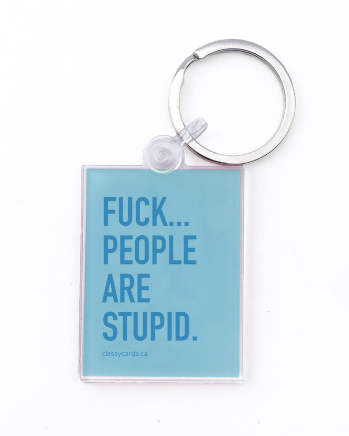 Classy Cards Keychain, People Are Stupid