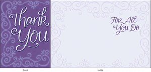 Little Jeanie Greeting Card, Thank You Swirls